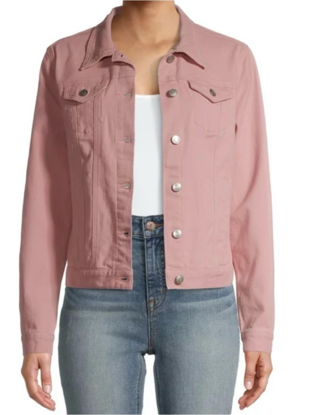 Women’s Pink Denim Jacket by Time and Tru - Sz S